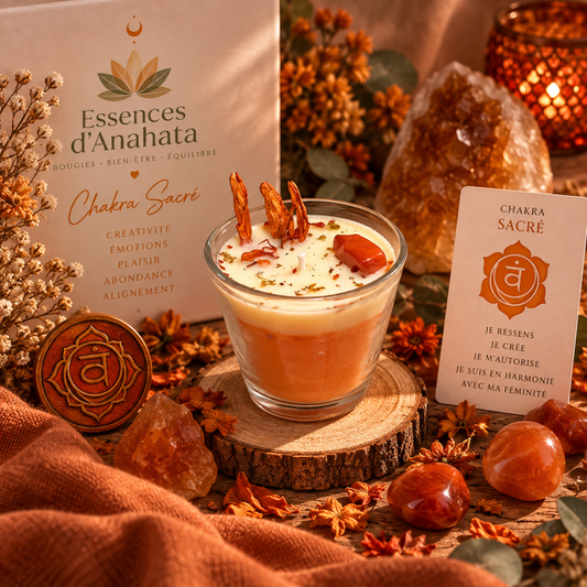 🧡 Chakra Sacré — Créativité
🍊 Sensuel • Créatif • Joyeux • Énergisant